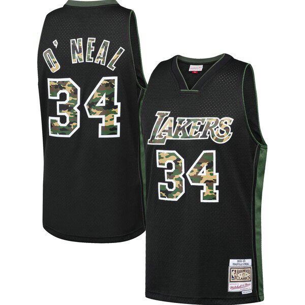 Maillot Los Angeles Lakers Homme Shaquille O'Neal 34 Swingman Noir